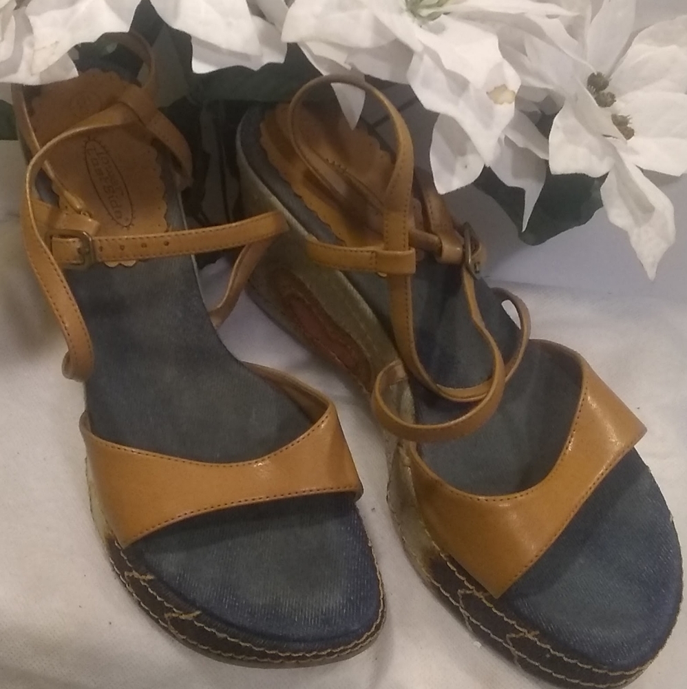 Lower Eastside Jean w/Star,Heart  Wedge Sandal